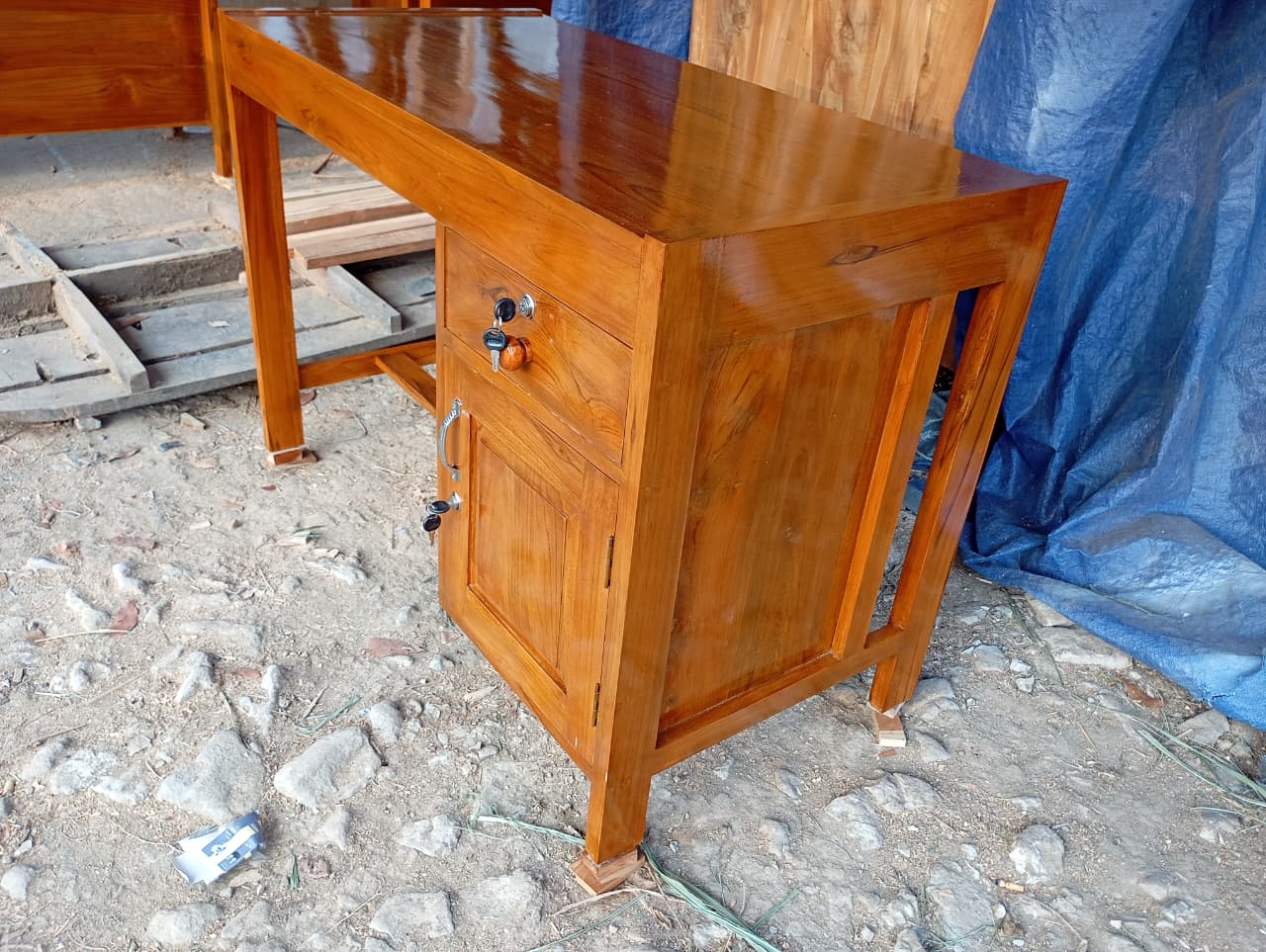 meja guru kayu jati 6