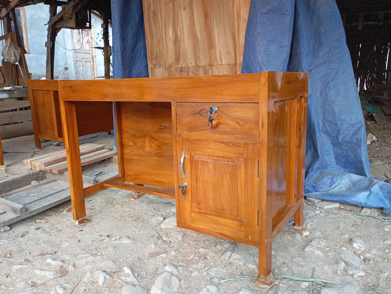 meja guru kayu jati 6